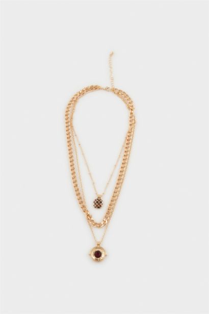 Lot de 3 Colliers dorés pour femme