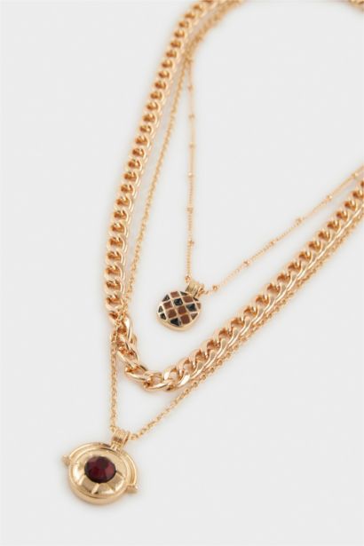 Lot de 3 Colliers dorés pour femme