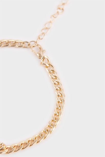 Woman 2 piece Gold Charm Bracelet