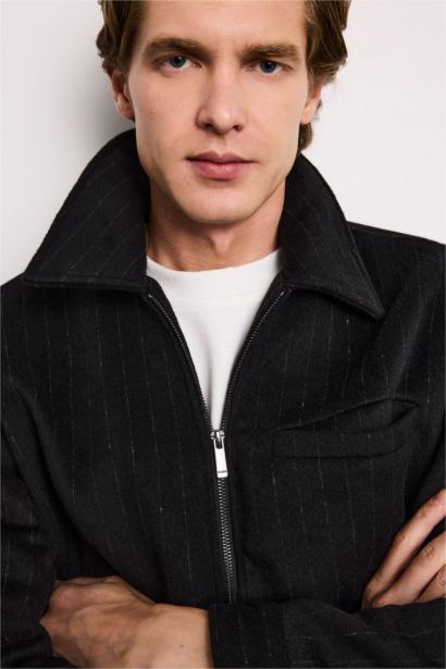 جاكيت صوف قصة عادية بياخة بولو مبطن