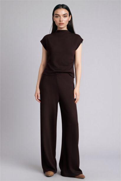 Slim Fit Half Turtleneck Pique Tank Top