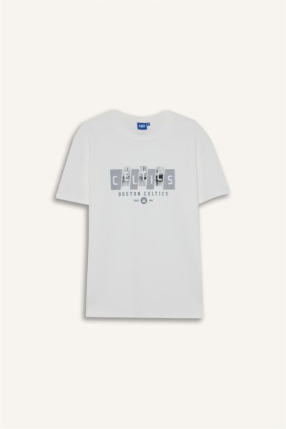 NBA Boston Celtics Standart Fit Bisiklet Yaka Kısa Kollu Tişört