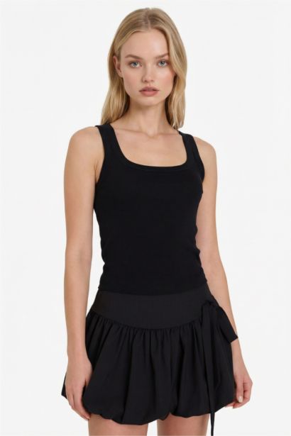 Майка кашкорсе Fitted в рубчик