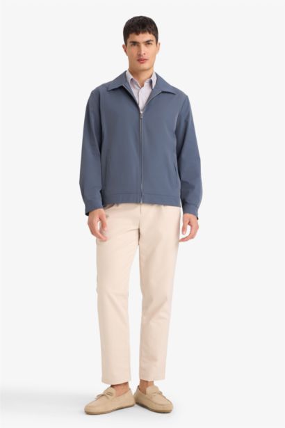 Slim Fıt Fermuarlı Mont