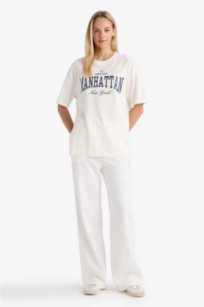 Oversize Fit Crew Neck Printed T-Shirt