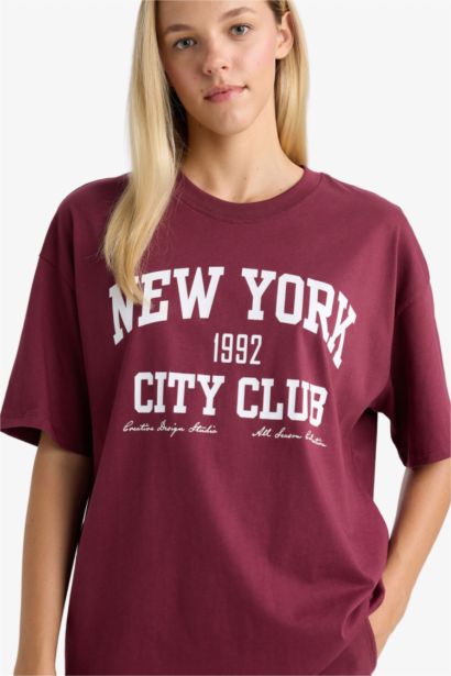 Oversize Fit Crew Neck Printed T-Shirt