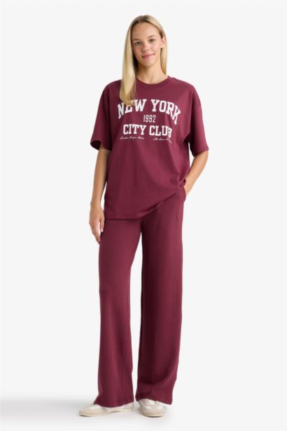 Oversize Fit Crew Neck Printed T-Shirt