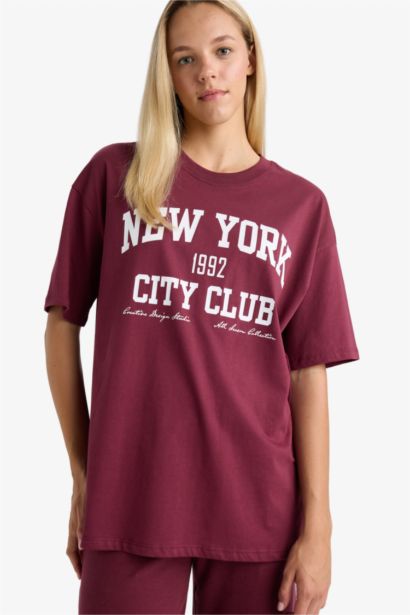 Oversize Fit Crew Neck Printed T-Shirt