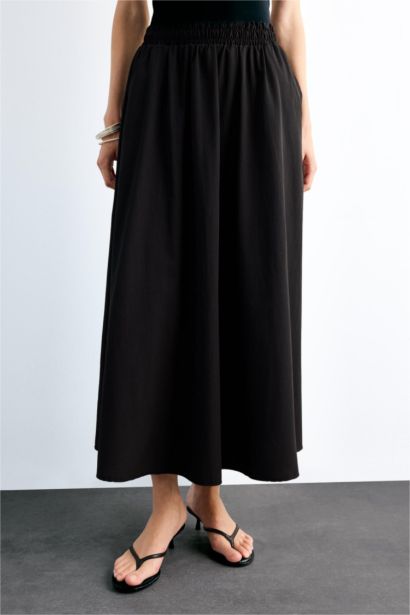 Beli Lastikli Cepli Siyah Maxi Etek