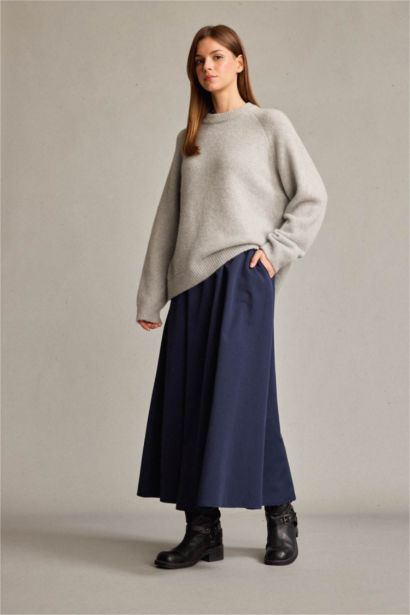 Beli Lastikli Cepli Maxi Etek