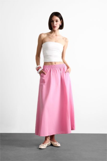 Poplin Elastic Band Skirt