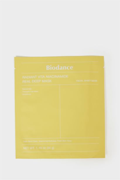 Biodance Radiant Vita Niacinamide Real Deep Maske 34gr – Koyu Leke Karşıtı & Cilt Parlatıcı Yüz Maskesi