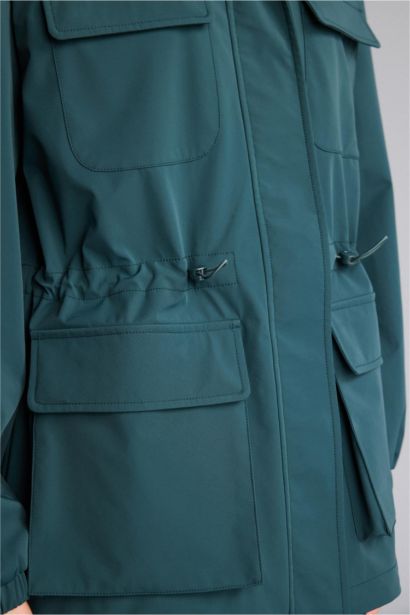 Ветрозащитный водоотталкивающий дождевик на молнии с капюшоном Regular Fit