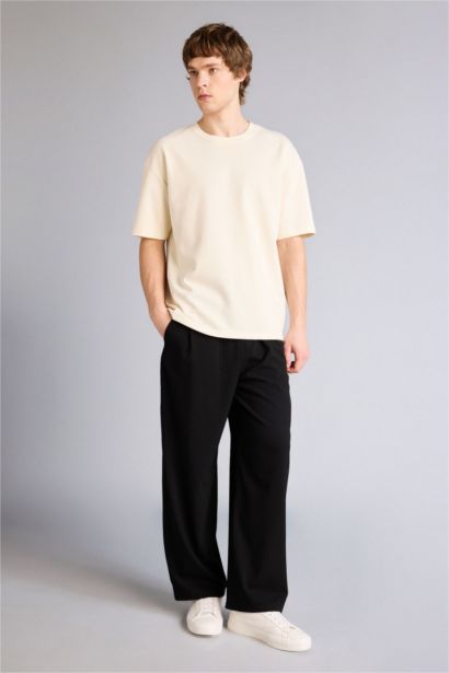 Pantalon droit large à poches Coupe barrel