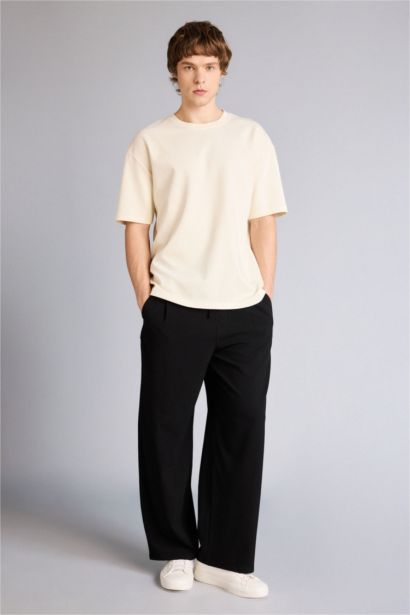 Pantalon droit large à poches Coupe barrel