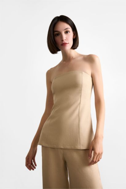 Strapless Sleeveless Blouse