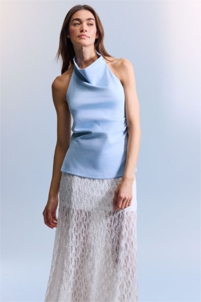 Blouse à col halter Afra x Defacto Coupe slim