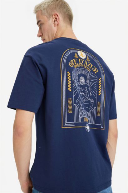 تيشيرت قطن 100% بطبعة أوفر سايز