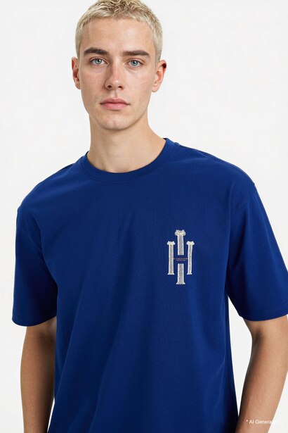 Boxy Fit Printed Cotton T-Shirt
