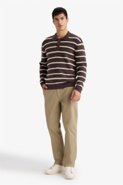 Standard Fit Polo Collar Knitwear Pullover