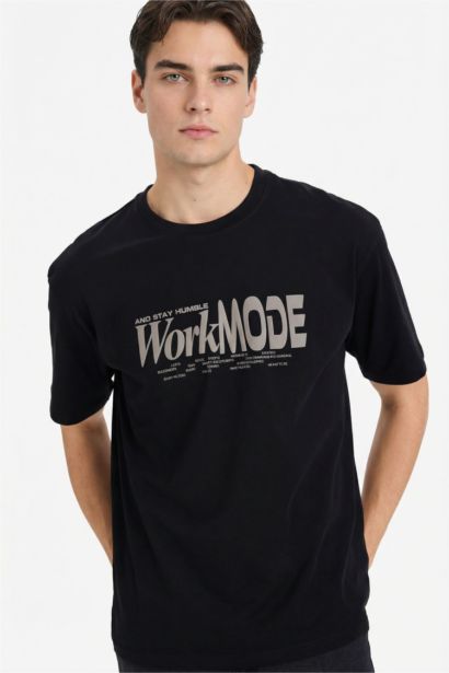 Boxy Fit Crew Neck Short Sleeve T-Shirt