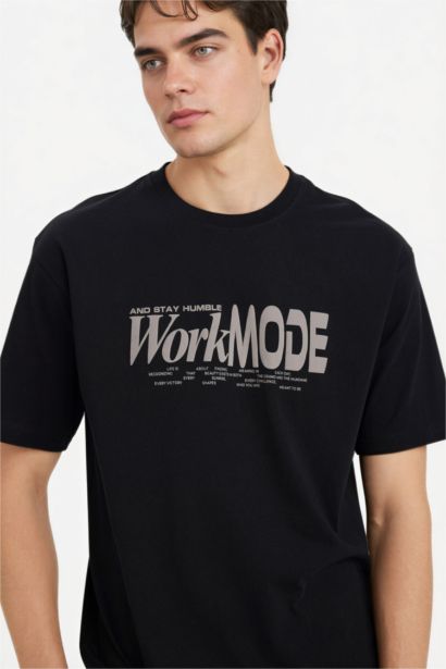 Boxy Fit Crew Neck Short Sleeve T-Shirt