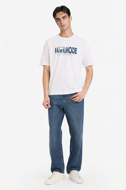 Boxy Fit Crew Neck Short Sleeve T-Shirt