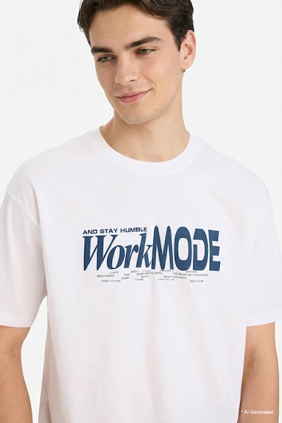 Boxy Fit Crew Neck Short Sleeve T-Shirt
