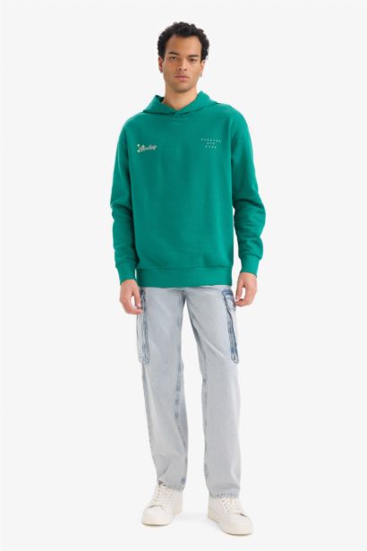 Boxy Fit Rick and Morty Licensed Printed Hoodie