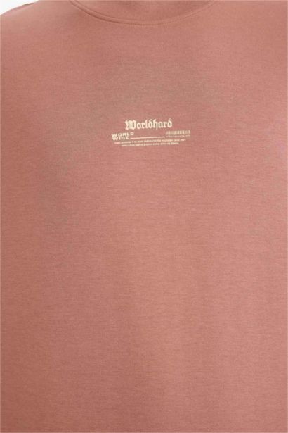 تيشيرت نص كم قصة فضفاضة قماش يسمح بمرور الهواء