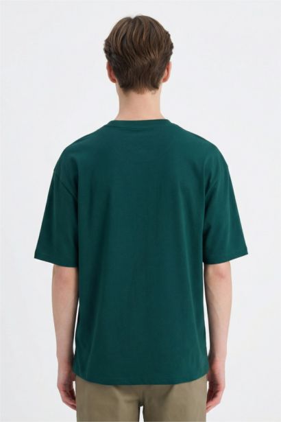 T-shirt boxy en coton avec imprimé