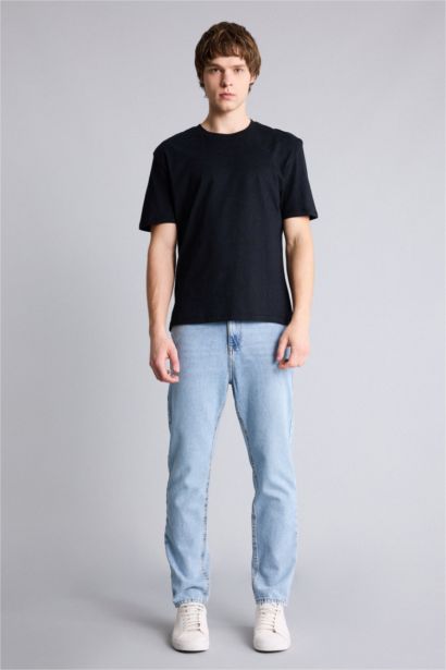 تيشيرت قطن نص ردن قصة عادية بياخة مستديرة