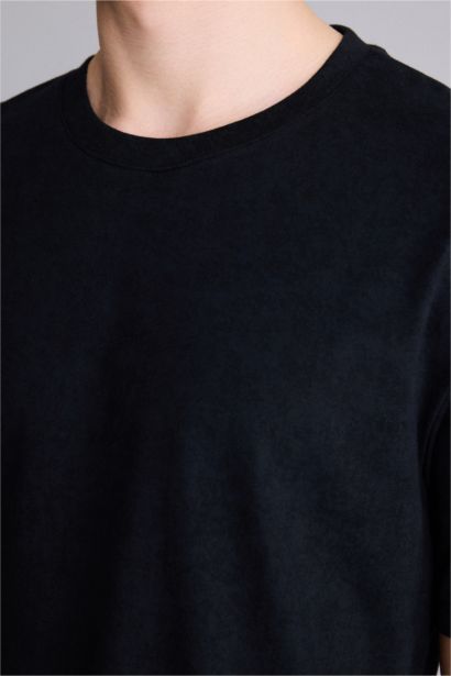 تيشيرت قطن نص ردن قصة عادية بياخة مستديرة