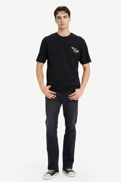 تيشيرت قطن 100% بطبعة أوفر سايز