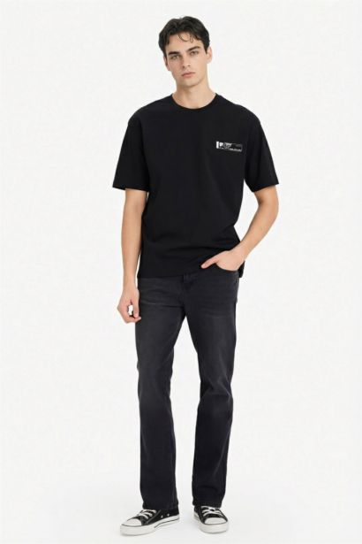 تيشيرت قطن 100% بطبعة أوفر سايز