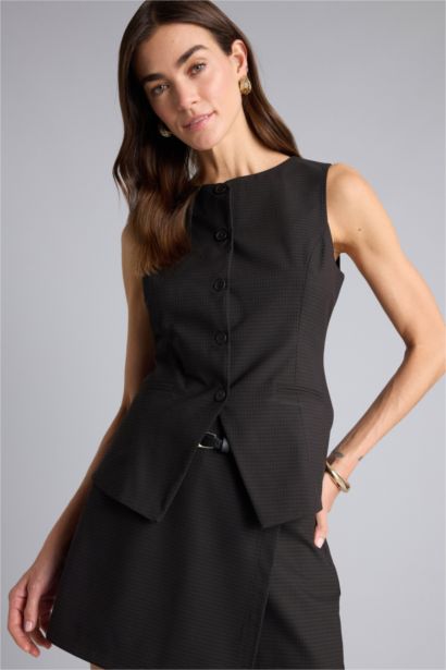 Fıtted Bisiklet Yaka Yelek