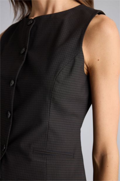 Fıtted Bisiklet Yaka Yelek