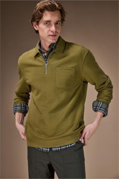 Half Zippered Sweatshirt