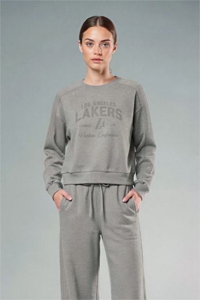 NBA Los Angeles Lakers Bisiklet Yaka Sweatshirt