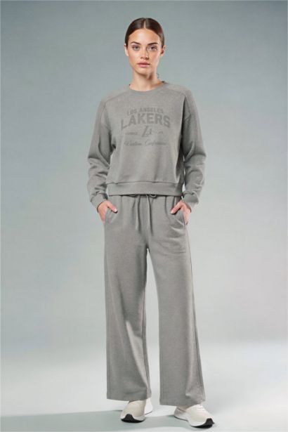 بنطلون سويت بانتس وايد ليج برجل واسع من NBA Los Angeles Lakers