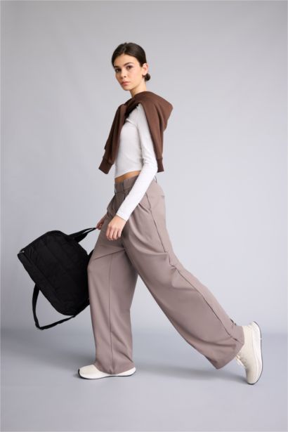 Wide Leg Ankle Length Trousers