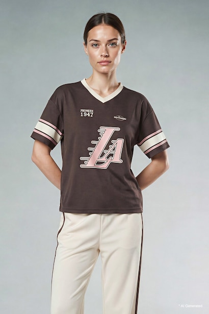 NBA Los Angeles Lakers Oversize Fit Tulle T-Shirt