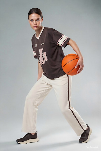 NBA Los Angeles Lakers Oversize Fit Tulle T-Shirt
