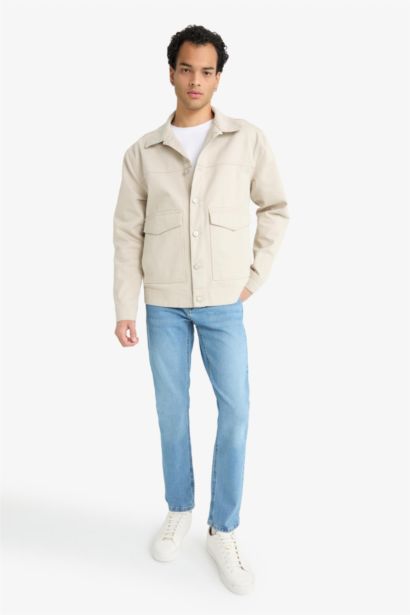 جاكيت جينز قصة مريحة بأزرار