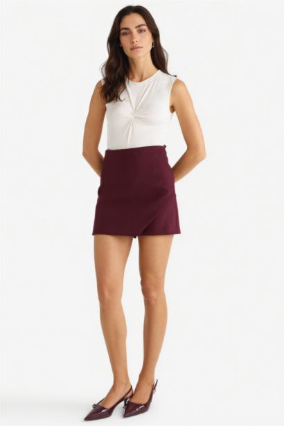 Yüksek Bel Şort Etek