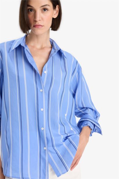 Regular Fit Shirt Collar modal Long Sleeve Shirt