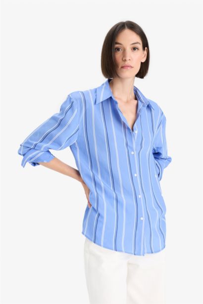 Regular Fit Shirt Collar modal Long Sleeve Shirt