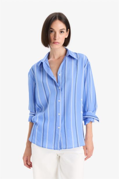 Regular Fit Shirt Collar modal Long Sleeve Shirt