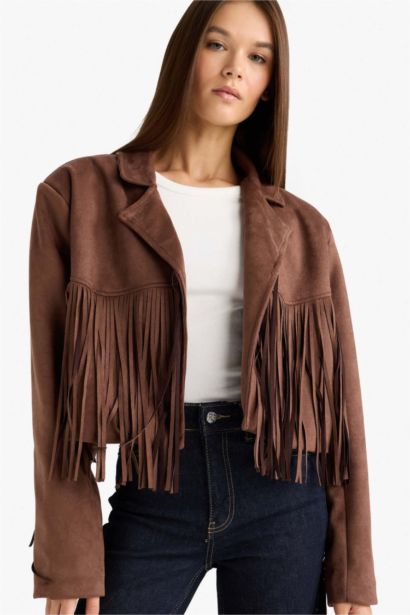 Suede Taffeta Jacket