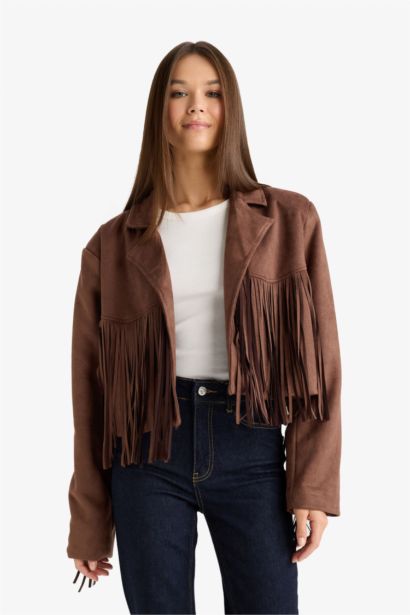 Suede Taffeta Jacket